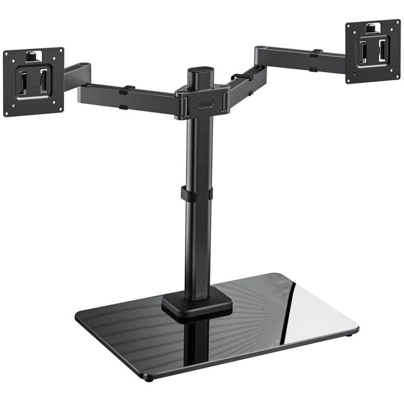 GEF - Soporte Monitor Doble Montaje Vesa Giratorio Con Base