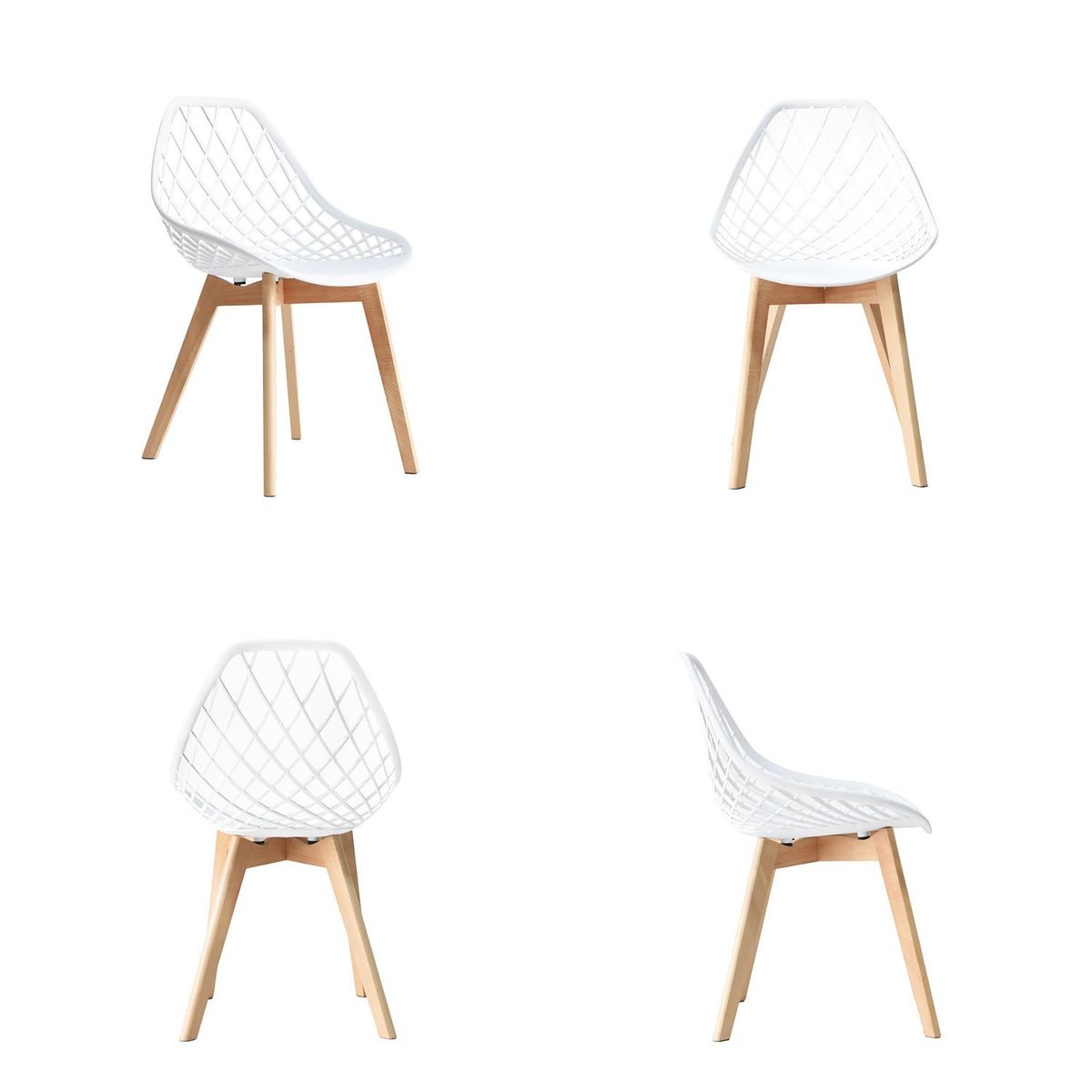 BONNO - Set X 4 Und Silla Diseño Turia Blanco Bonno
