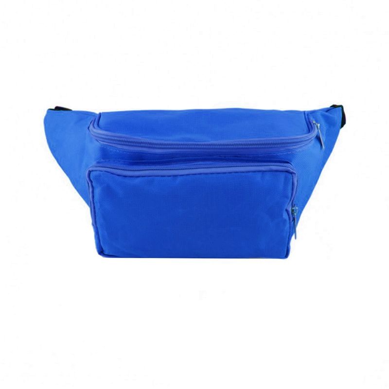 GENERICO - Bolso Canguro Riñonera - 3 bolsillos - Color Azul.
