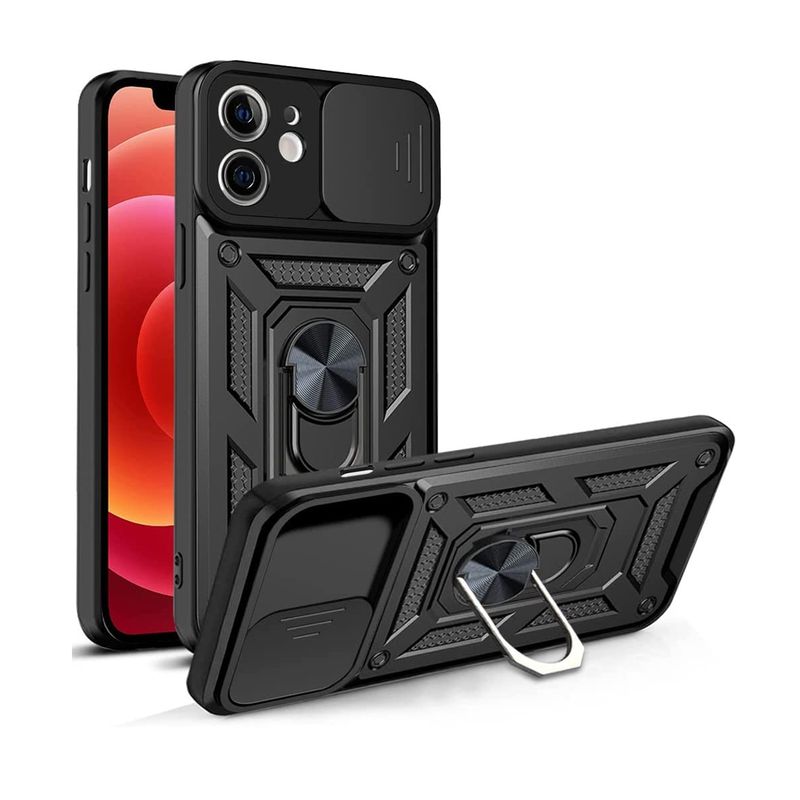 GENERICO - Funda Estuche Case Slider Compatible Con iPhone 11 Negro