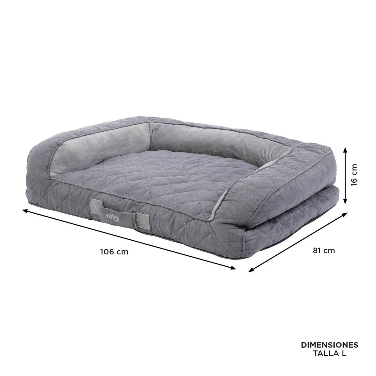 TOTTO - Cama para Perro Alina L Gris