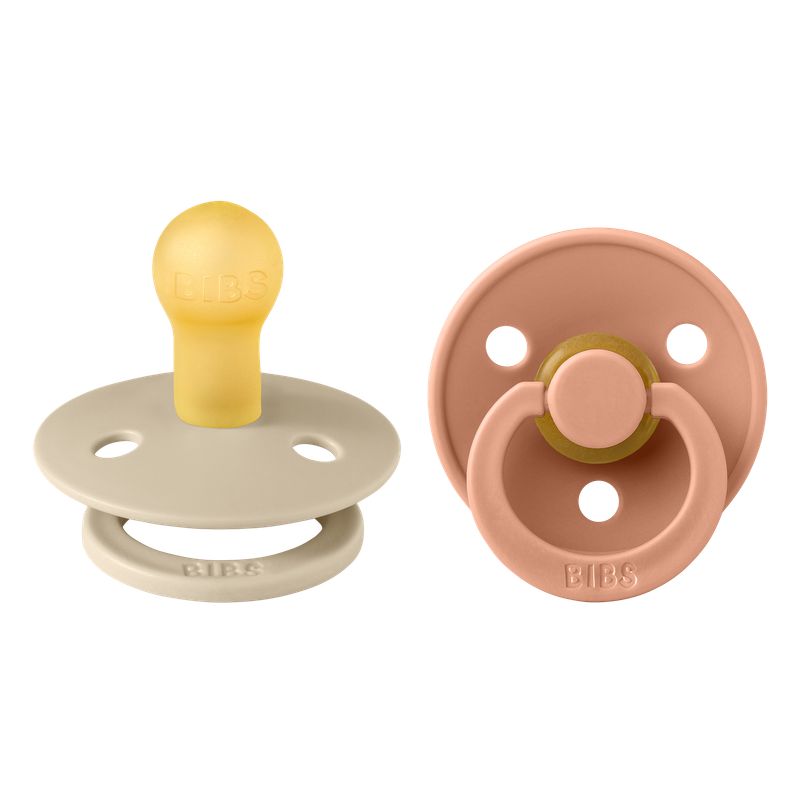 BIBS - Chupos BIBS Colour 2 PACK Latex Size 1 Vanilla/Peach