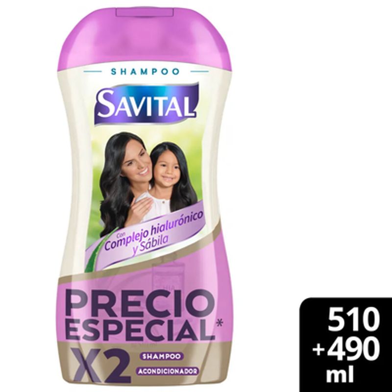 SAVITAL - SAVITAL SHAMPOO COMPLEJO HIALURONICO 510 ML+ Acondicionador 490ML