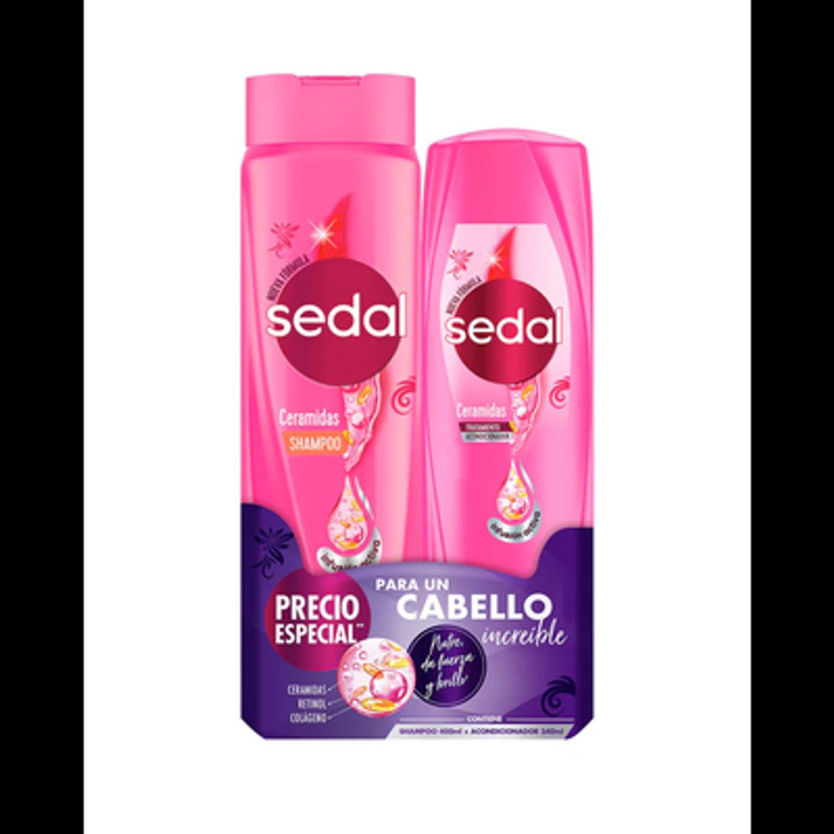 SEDAL - Shampoo Sedal Ceramidas x 400ml + Acondici Sedal Ceramidas x 340ml