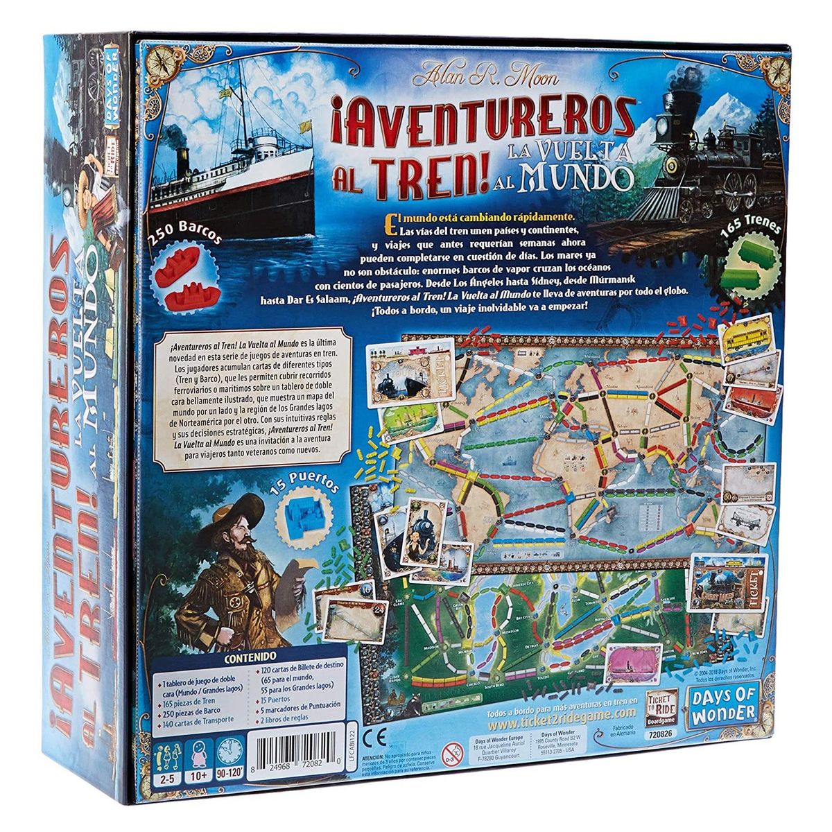 ASMODEE - Aventureros Al Tren La Vuelta Al Mundo Juego de Mesa Español
