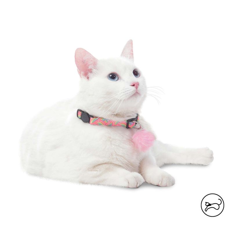 TOTTO - Collar ajustable para Gato Meow Rosado