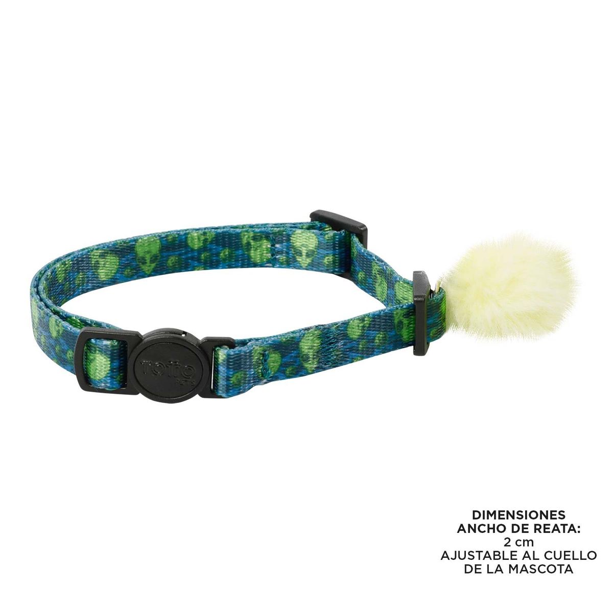TOTTO - Collar ajustable para Gato Meow Azul