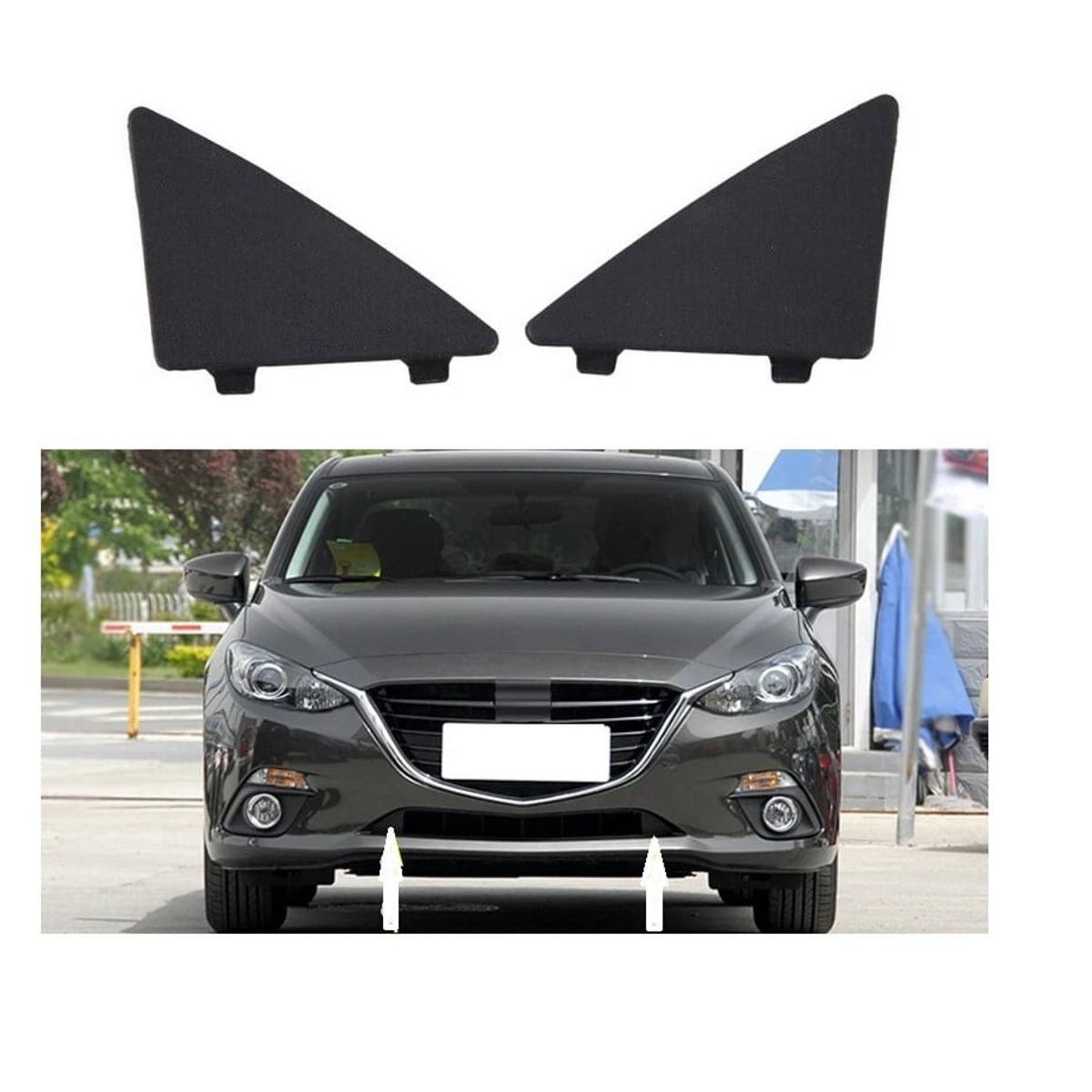 GENERICO - accesorios mazda 3 tapa rejilla bomper delantero mod 2014-16