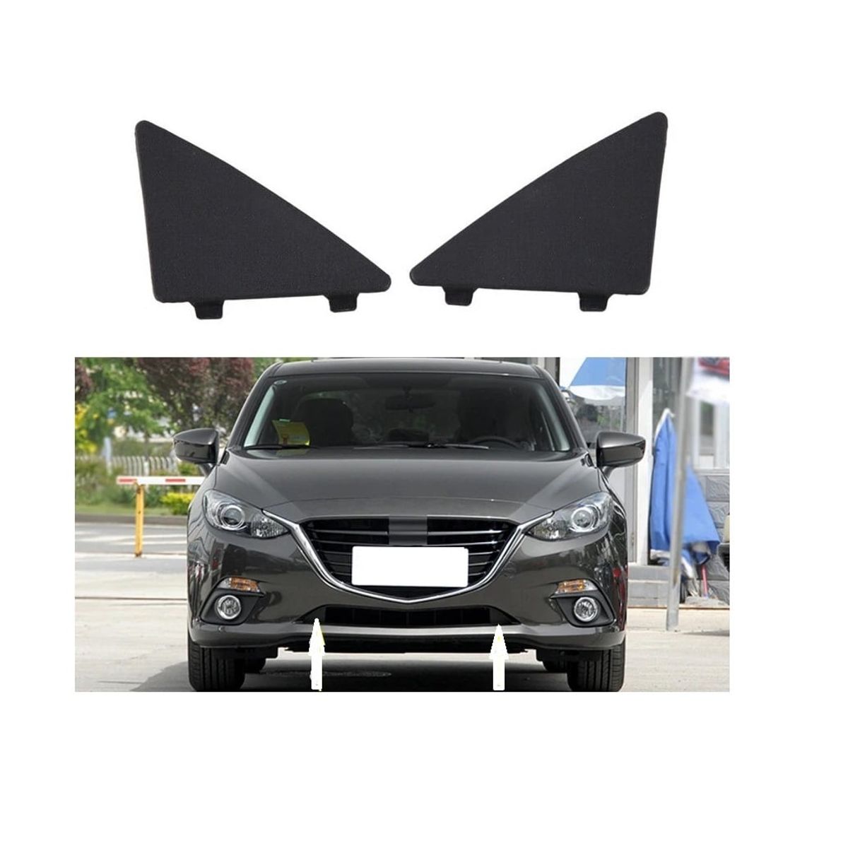 GENERICO - accesorios mazda 3 tapa rejilla bomper delantero mod 2014-16
