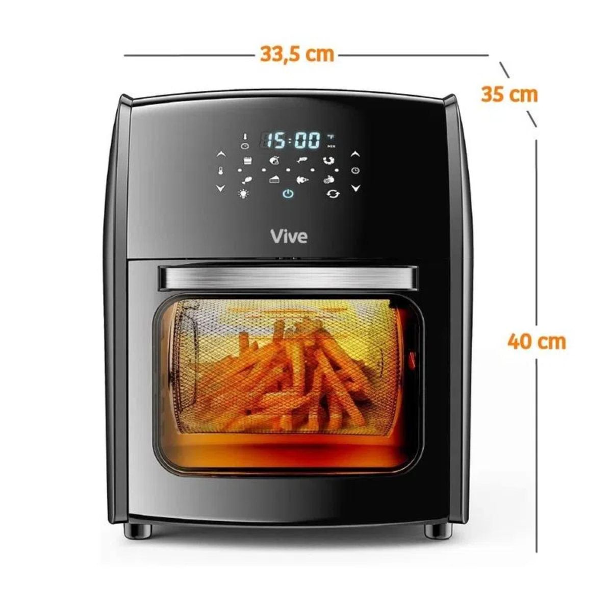 VIVE - Horno Eléctrico de Aire 12L VIVE Negro