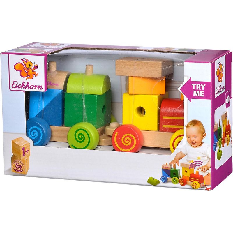 JUGANDO Y EDUCANDO - Juguete Interactivo Tren De Madera Con Sonido Niños Bebès