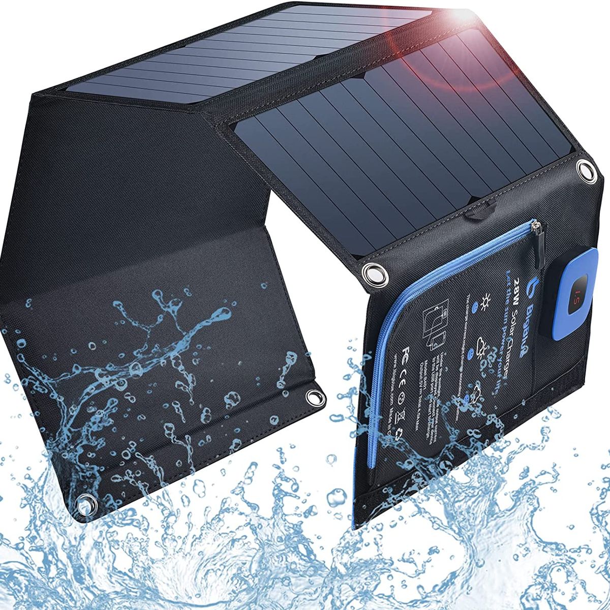 GENERICO - Cargador Solar 28w Bigblue 3 Puertos Usb 4 Paneles