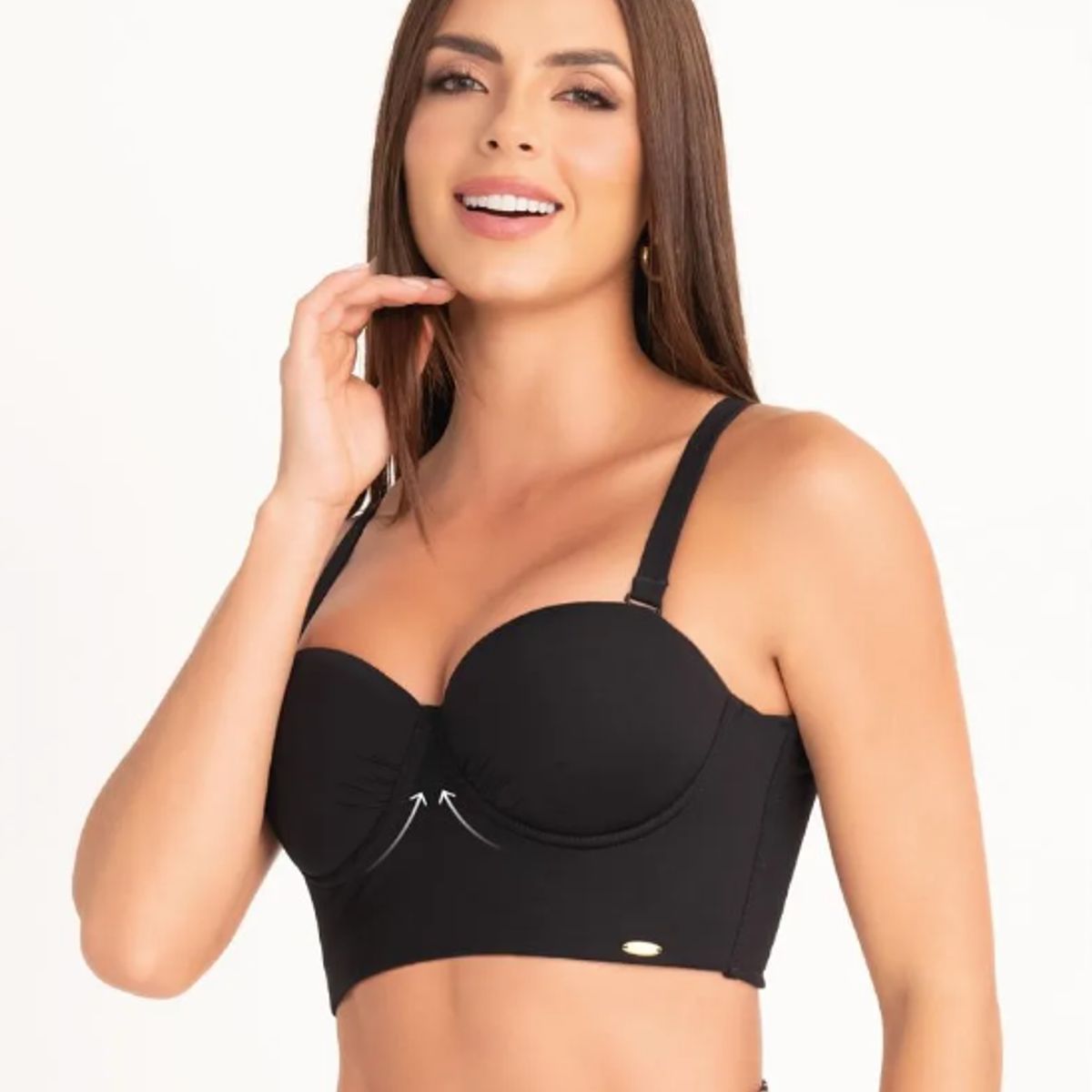 FAJATE - Top vestido de baño con base ancha y ajustable