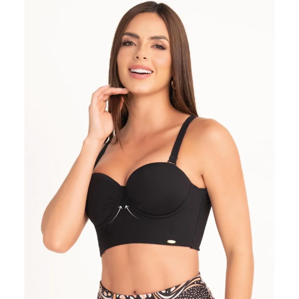 FAJATE - Top vestido de baño con base ancha y ajustable