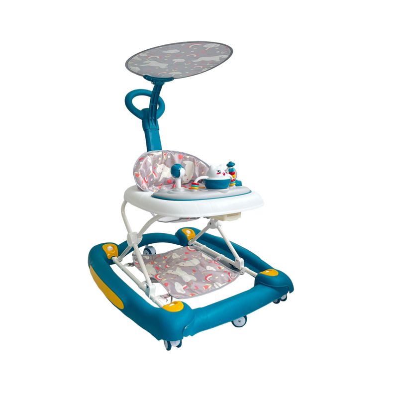 KIDSHOP - Caminador Mecedora Guia Musica Bebe Tapete Verde 834B