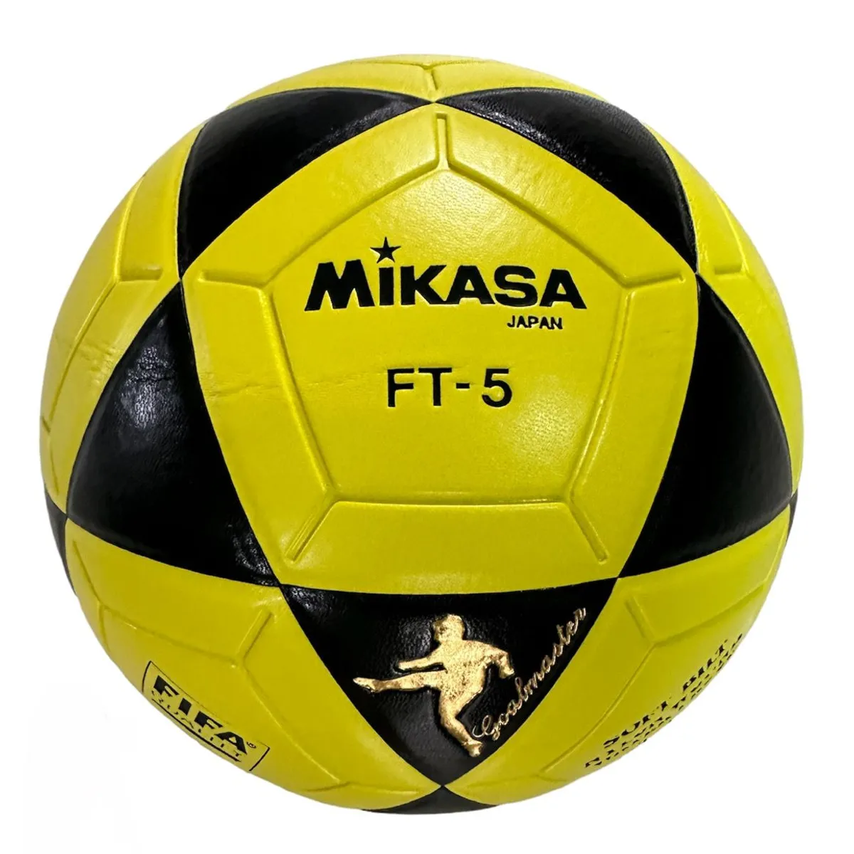 MIKASA - Balón De Fútbol Mikasa Ft5 Cuero Original Clásico + Aguja