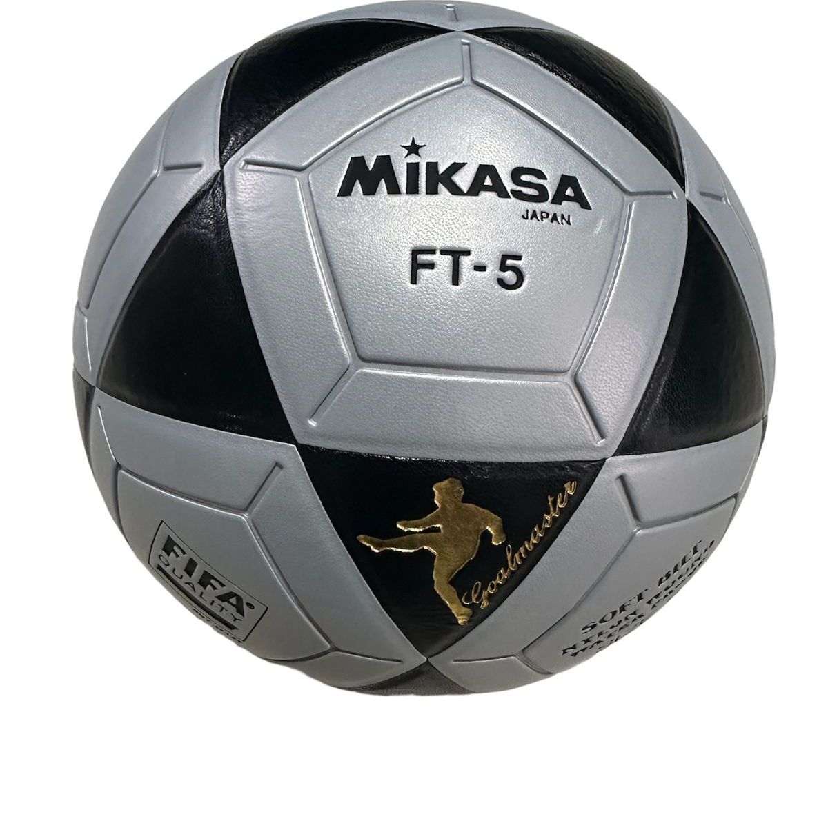 MIKASA - Balón De Fútbol Mikasa Ft5 Cuero Original Clásico + Aguja