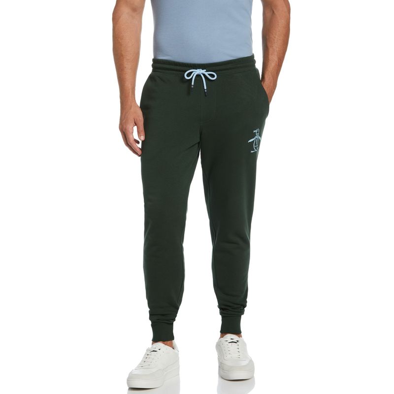 ORIGINAL PENGUIN - Sudadera Pantalon Marca Penguin Hombre 302 Verde Deportivo.