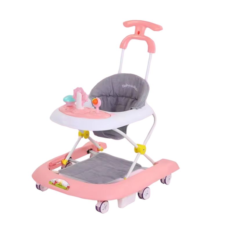 KIDSHOP - Caminador Andadera Bebes Musical Luces Tapete Rosa 944c