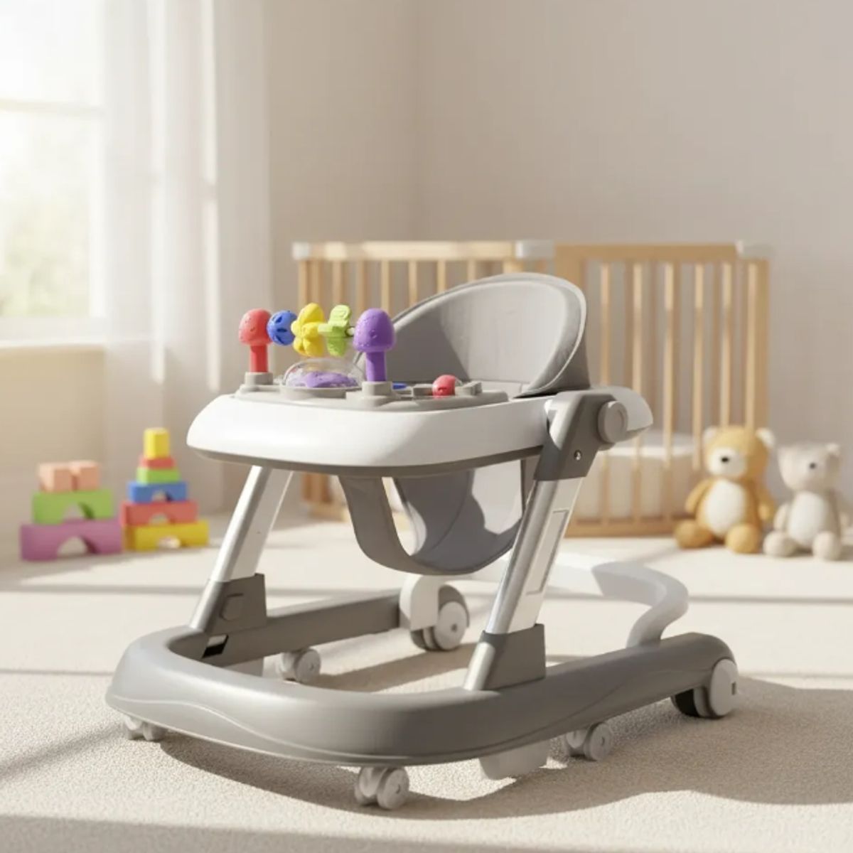 KIDSHOP - Caminador Mesa Interactiva Andadera Primeros K229-2 Gris