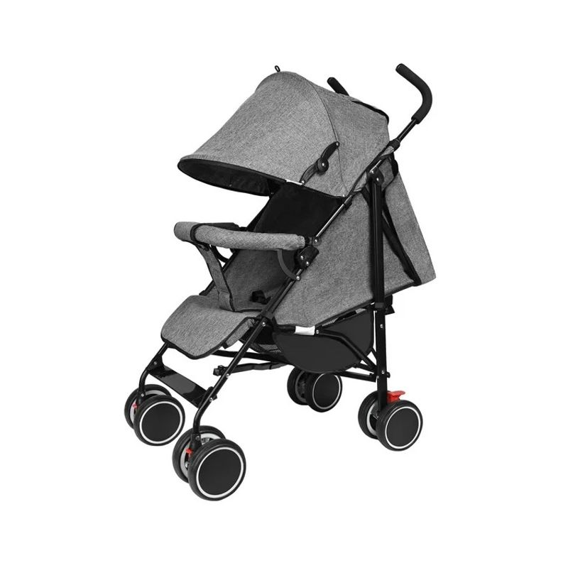 KIDSHOP - Coche Paseador Bebé Liviano Paraguas Multiposicion Gris 8030