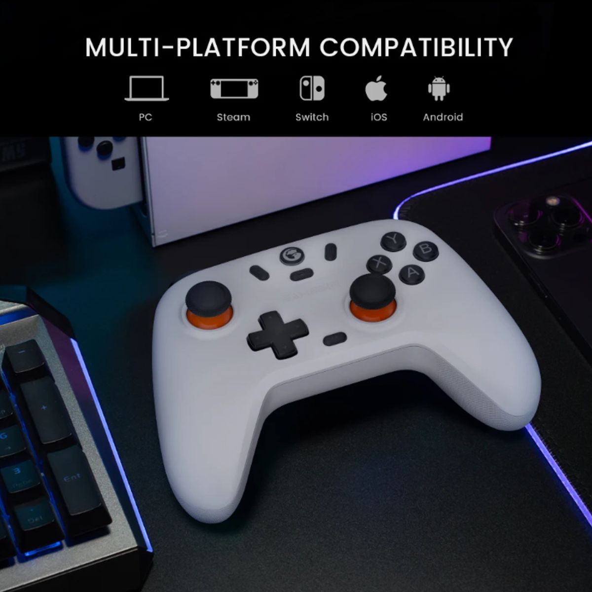 GAMESIR - Control Inalambrico Gamesir Nova Lite Bluetooth/pc/swicth  Blanco