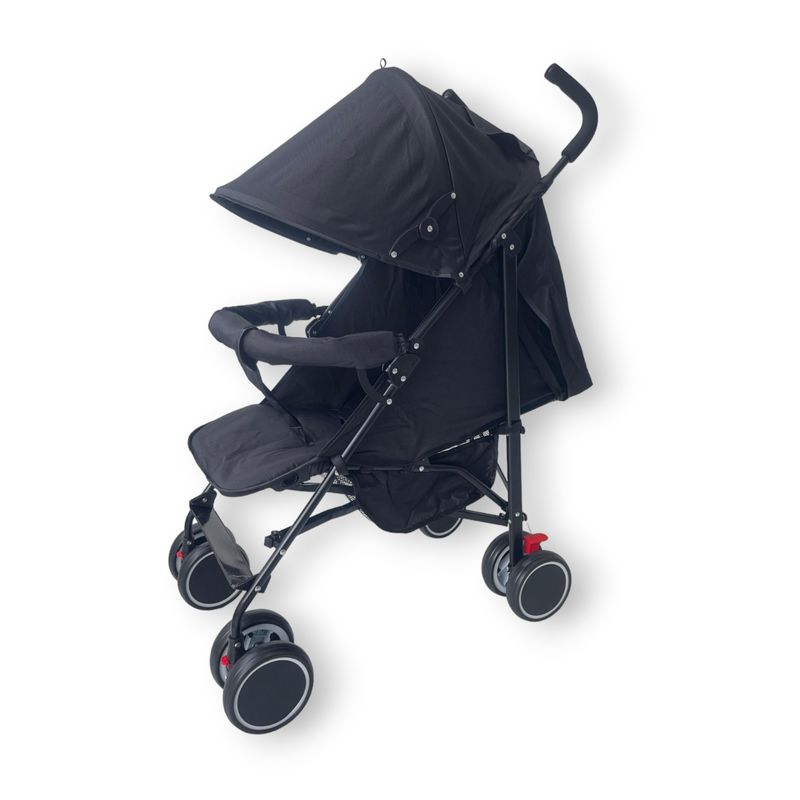 KIDSHOP - Coche Paseador Bebé Liviano Paragua Multiposicion Negro 8030