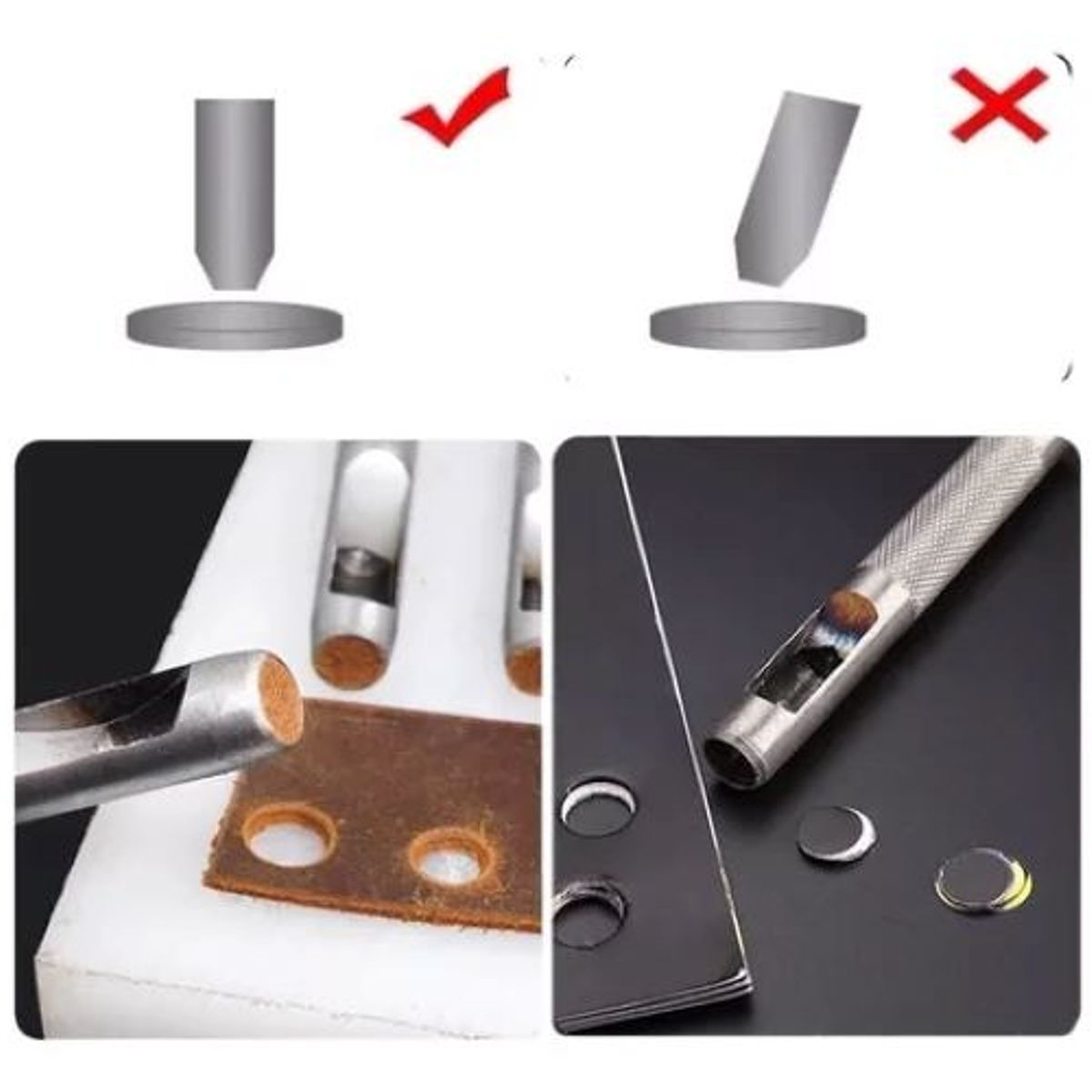 GENERICO - Set De 9 Sacabocados Para Cuero Trabajo Manual Vito Leather