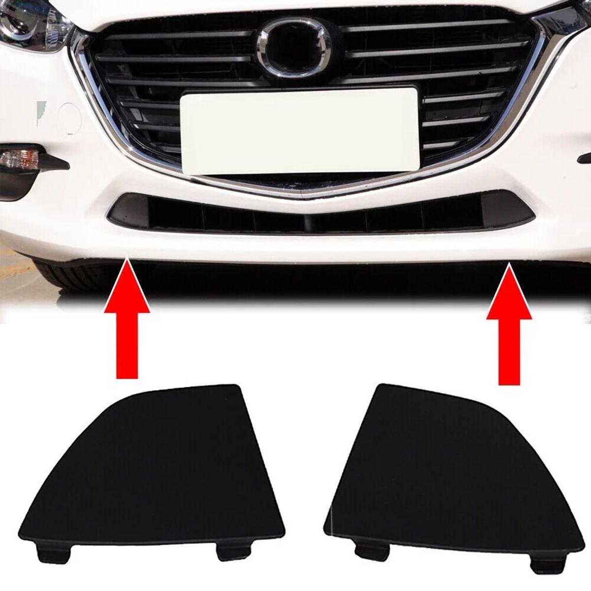 GENERICO - accesorios mazda 3 tapa rejilla delantero 2016-2019 x2pcs