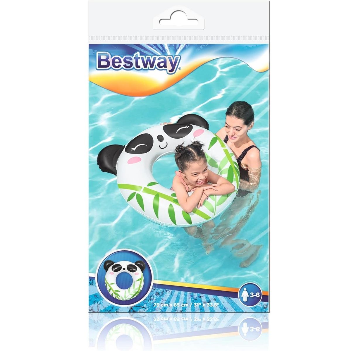BESTWAY - Flotador Piscina Aro Bestway Panda Color 36351 Unisex Niños