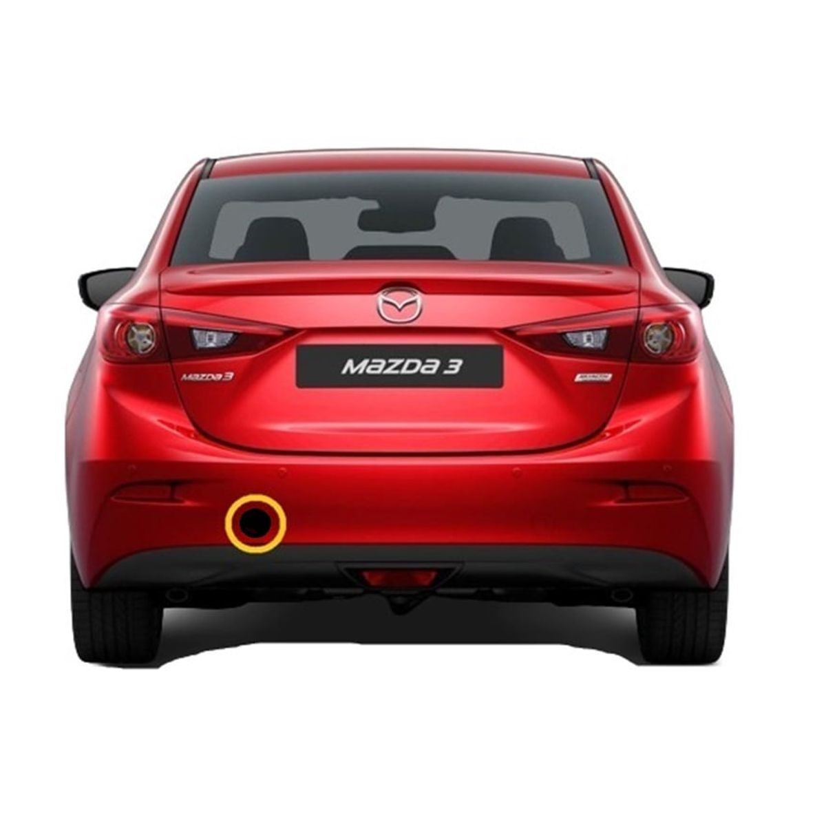 GENERICO - accesorios mazda 3 tapa bomper trasero izquierda 2014-2019