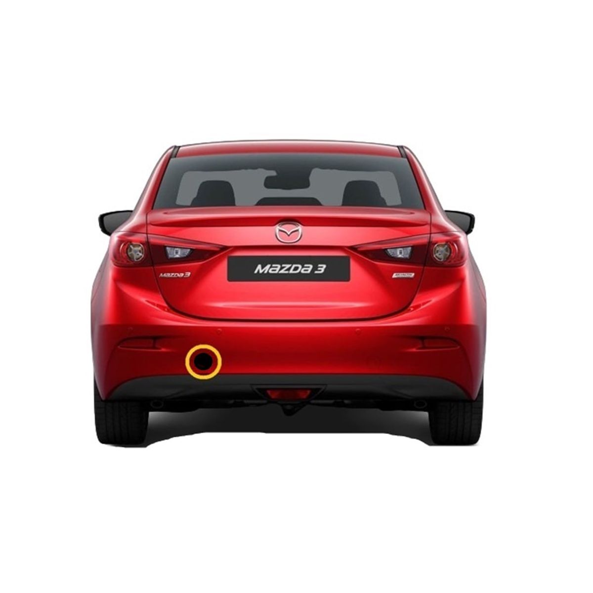 GENERICO - accesorios mazda 3 tapa bomper trasero izquierda 2014-2019