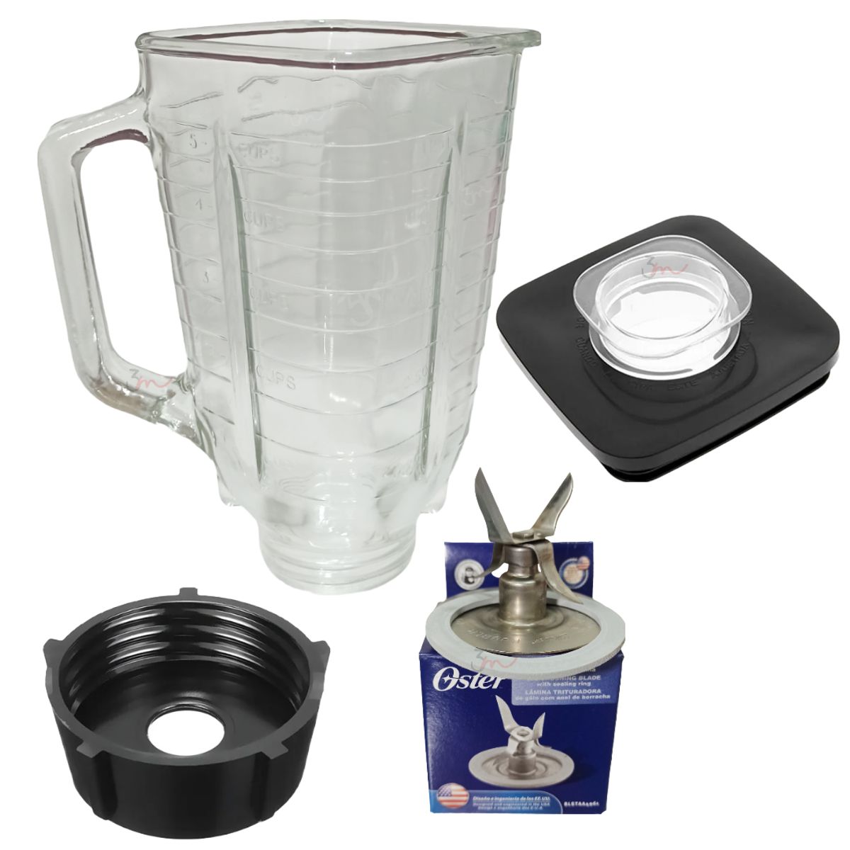 GENERICO - vaso en vidrio + accesorios para licuadoras oster