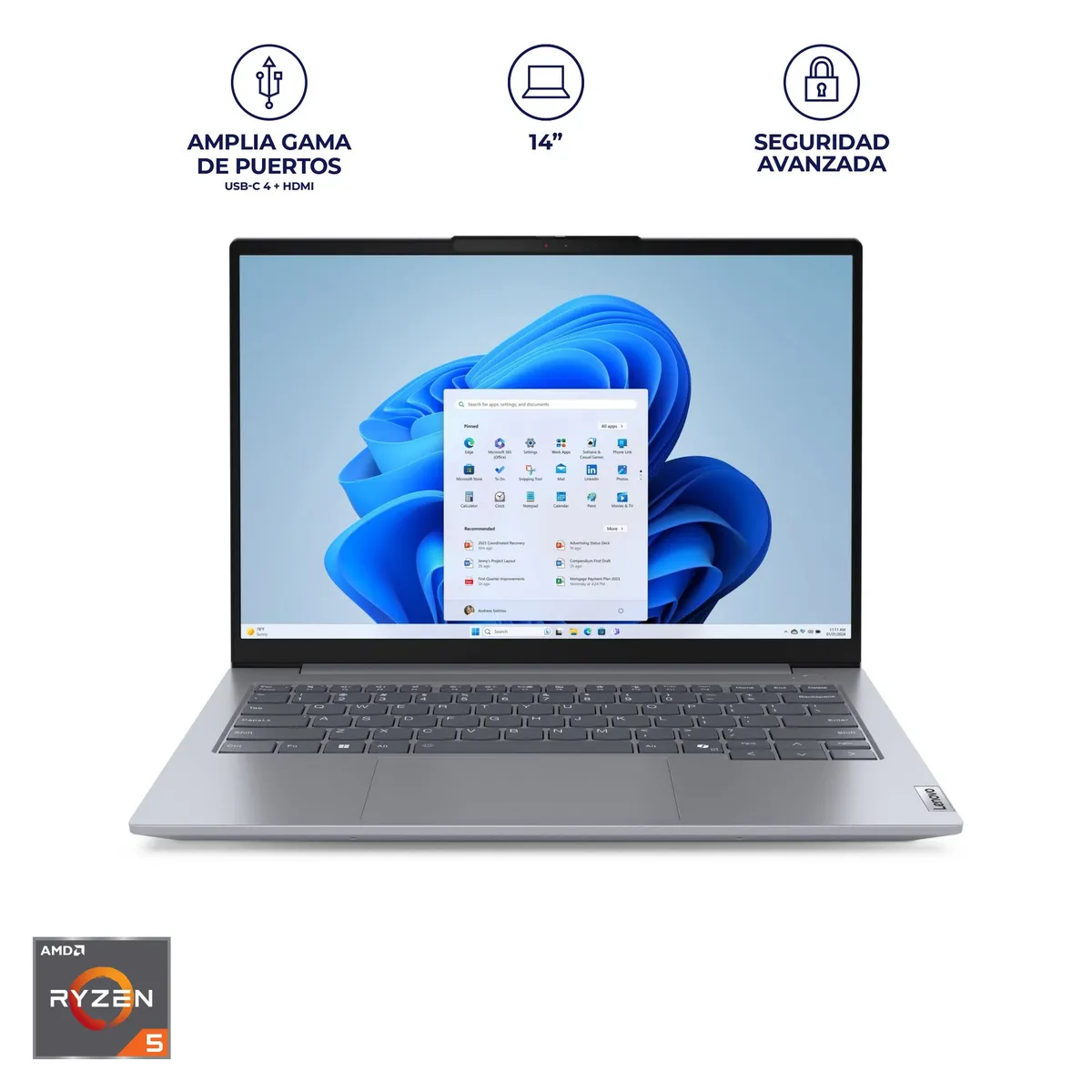 LENOVO - Portátil Lenovo ThinkBook 14 Gen 7 AMD Ryzen 5 16GB 512GB
