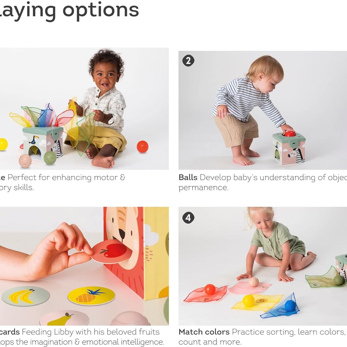 JUGANDO Y EDUCANDO - Caja Mágica Estimulación Temprana Colores Y Texturas Niños