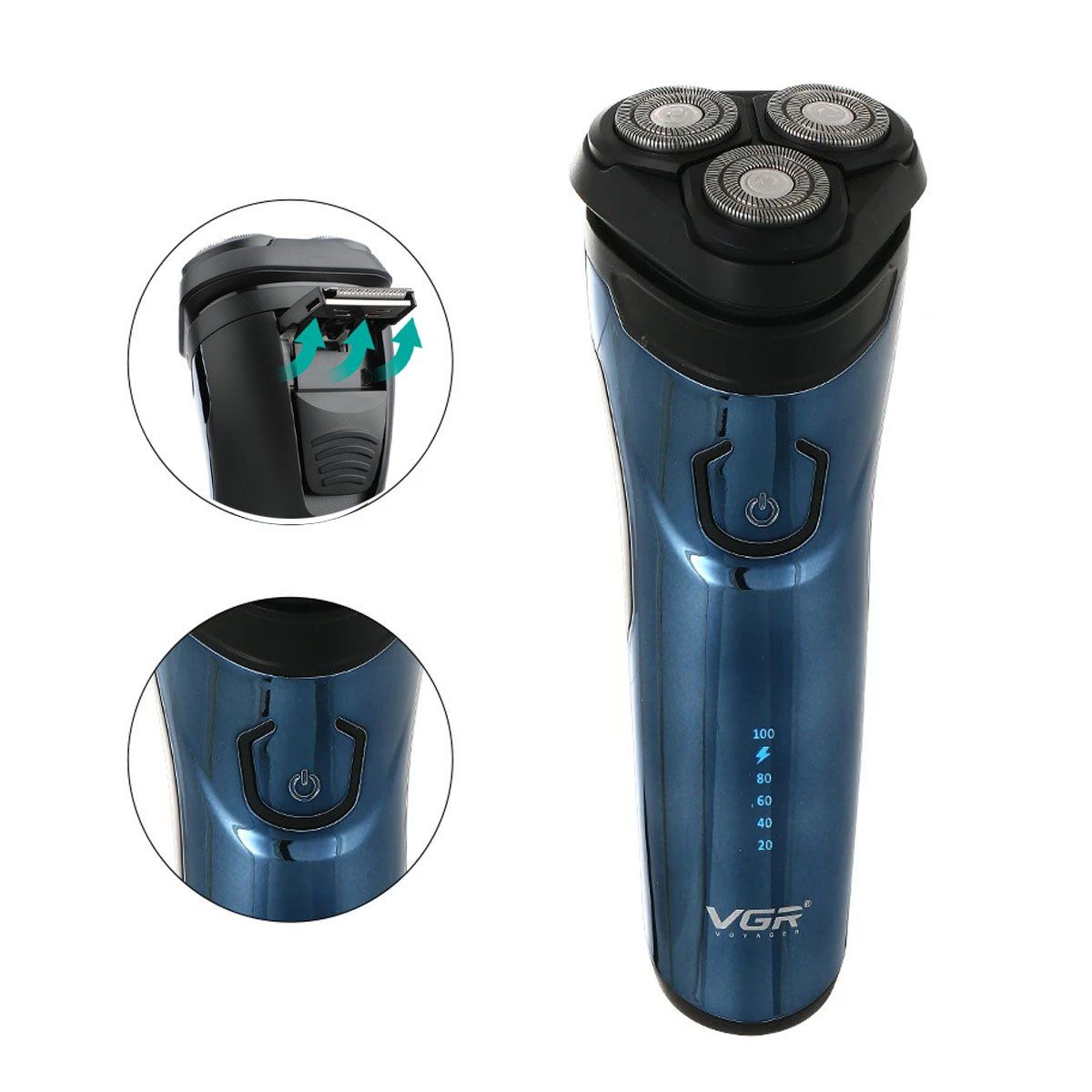 VGR - Maquina Afeitadora Vgr V-322 Recargable Inalambrica 2 En 1