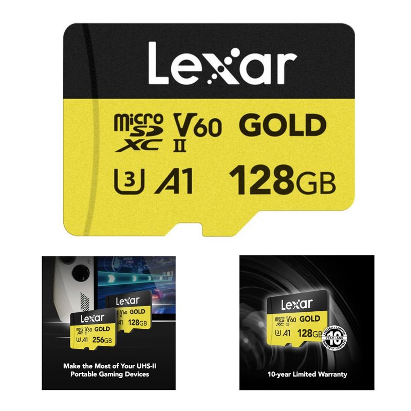 LEXAR - Memoria Lexar GOLD UHS-II V60 microSDXC 128GB  280Mbps