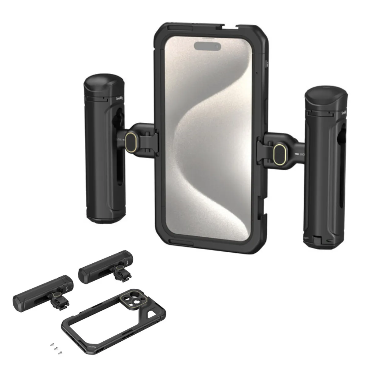 GENERICO - Jaula para iPhone 15 Pro Max con asas dobles - SmallRig 4392