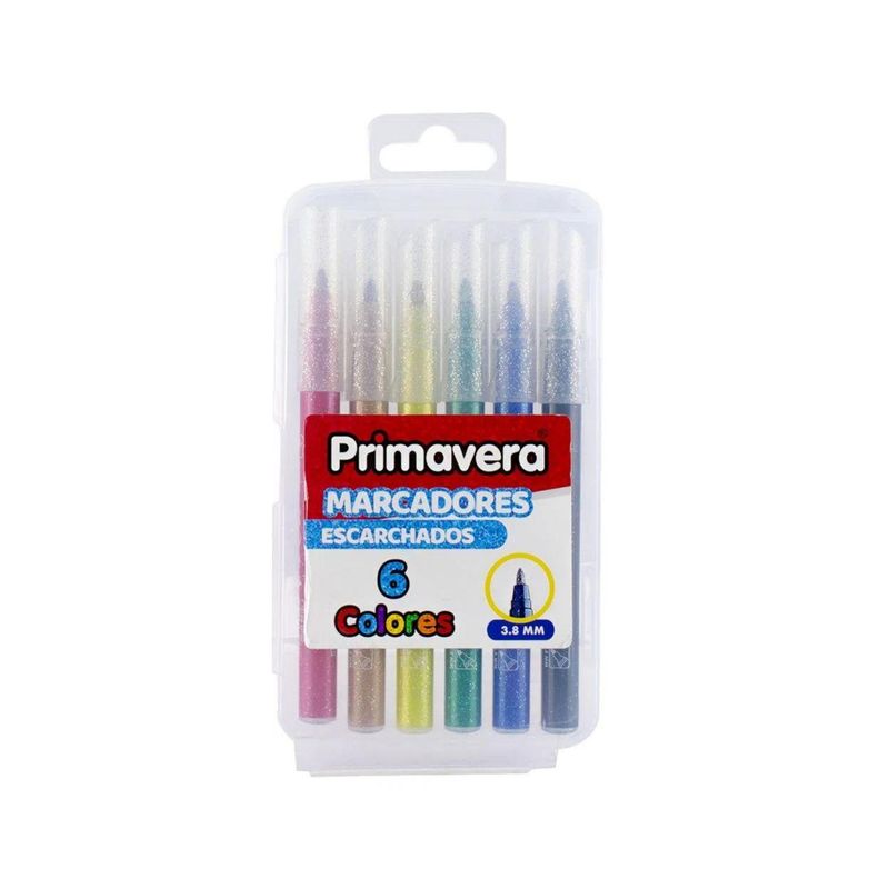 PRIMAVERA - Estuche Marcador Escarchado X 6 Ref344-019 Primavera