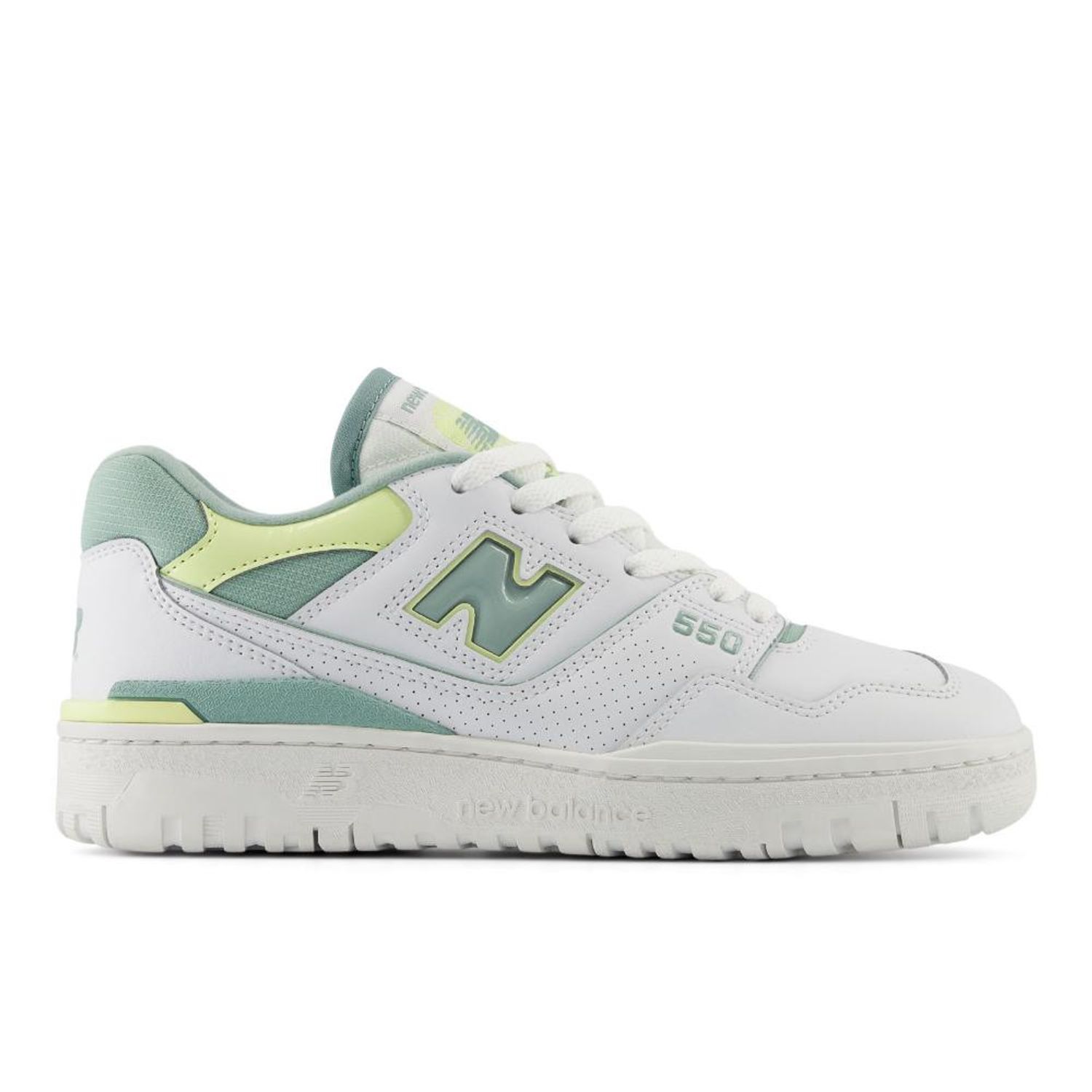 Tenis New Balance 550 Mujer-Blanco/Verde NEW BALANCE