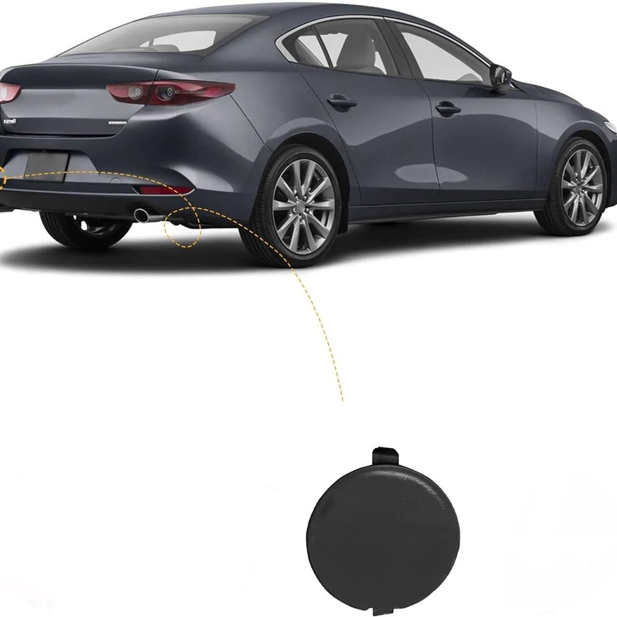 GENERICO - accesorios mazda 3 tapa bomper trasero izquierdo (lh) 2020+