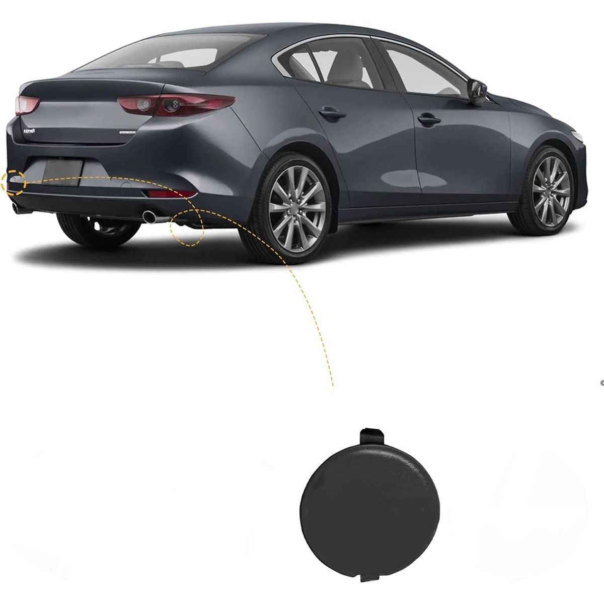 GENERICO - accesorios mazda 3 tapa bomper trasero izquierdo (lh) 2020+