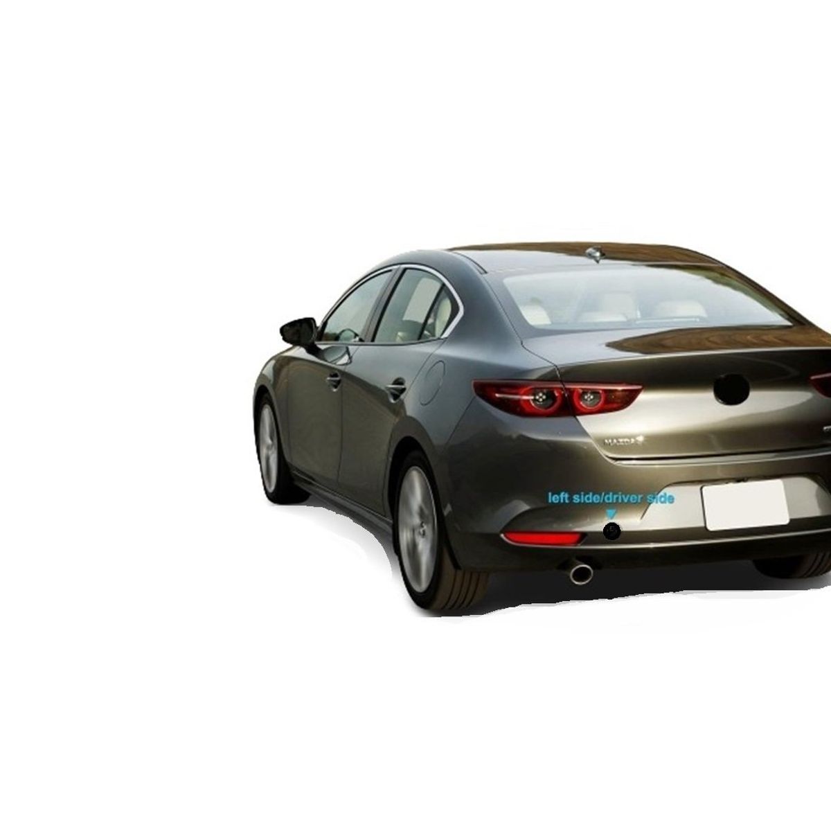 GENERICO - accesorios mazda 3 tapa bomper trasero izquierdo (lh) 2020+