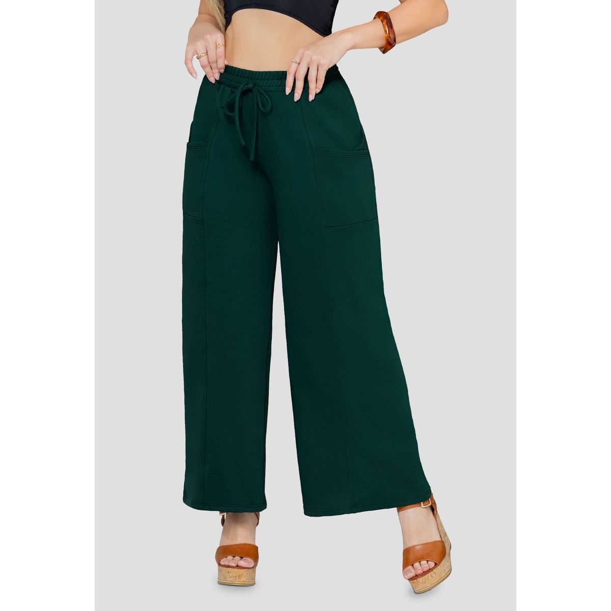 MARKETING PERSONAL - Pantalón Sudadera Mujer Verde Botella Mp 100776