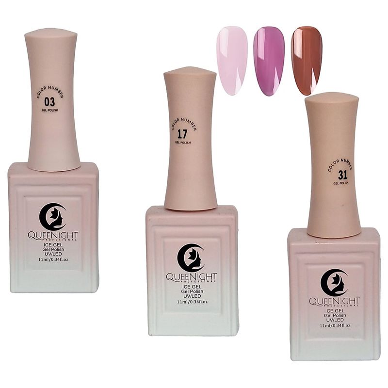 GENERICO - Esmalte Uñas Semipermanente Ice Gel 3pzs