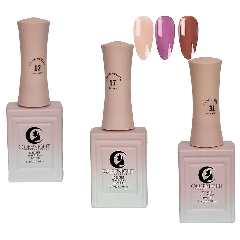 GENERICO - Esmalte Uñas Semipermanente Ice Gel 3pzs