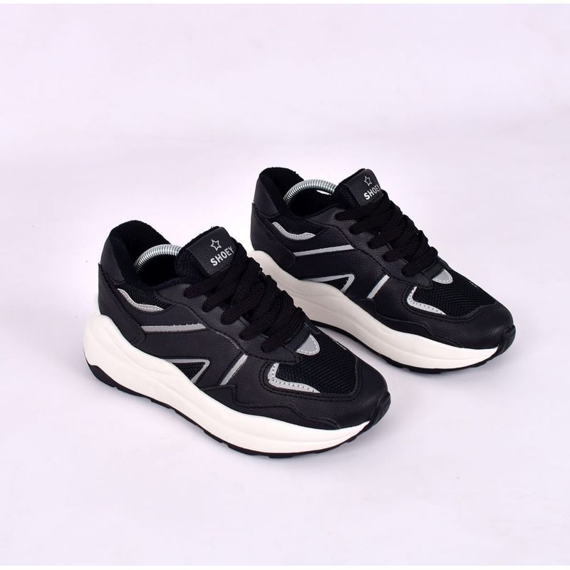EVEGONZ - Tenis Deportivo Negro de Mujer Calidad y Estilo