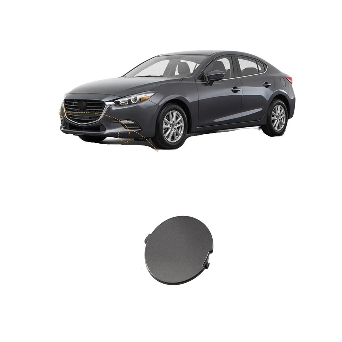 GENERICO - accesorios mazda 3 tapas bomper delantero derecha  2017-2019