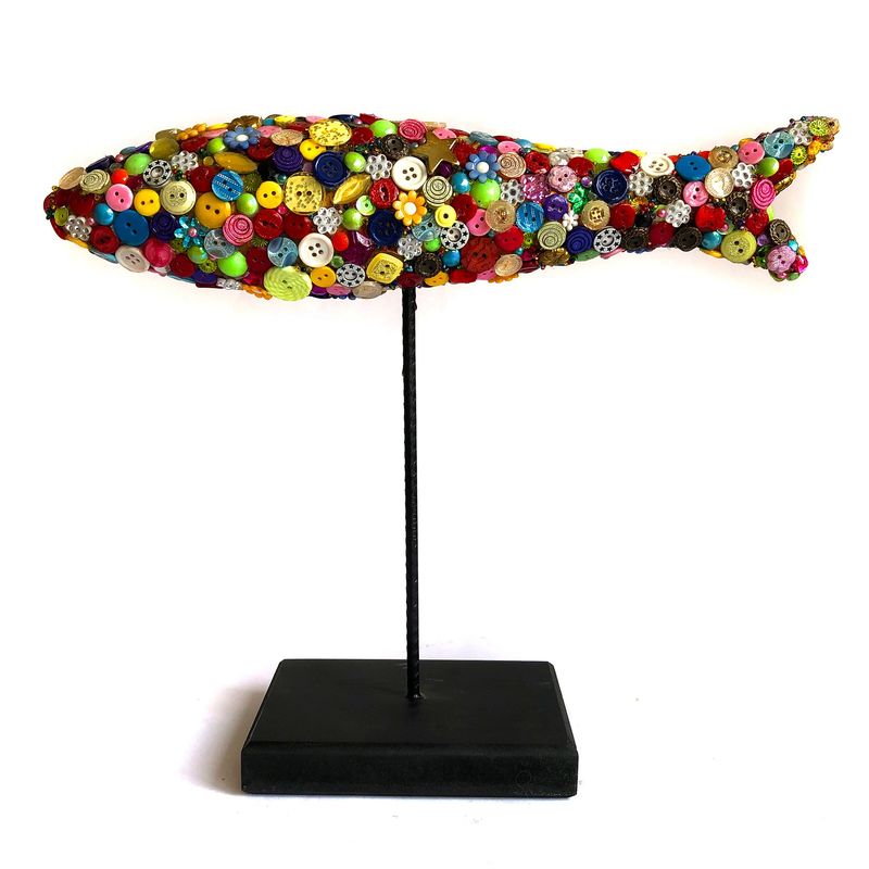 EGG PRODUCTOS DE PAZ - Figura Decorativa Pez Botones