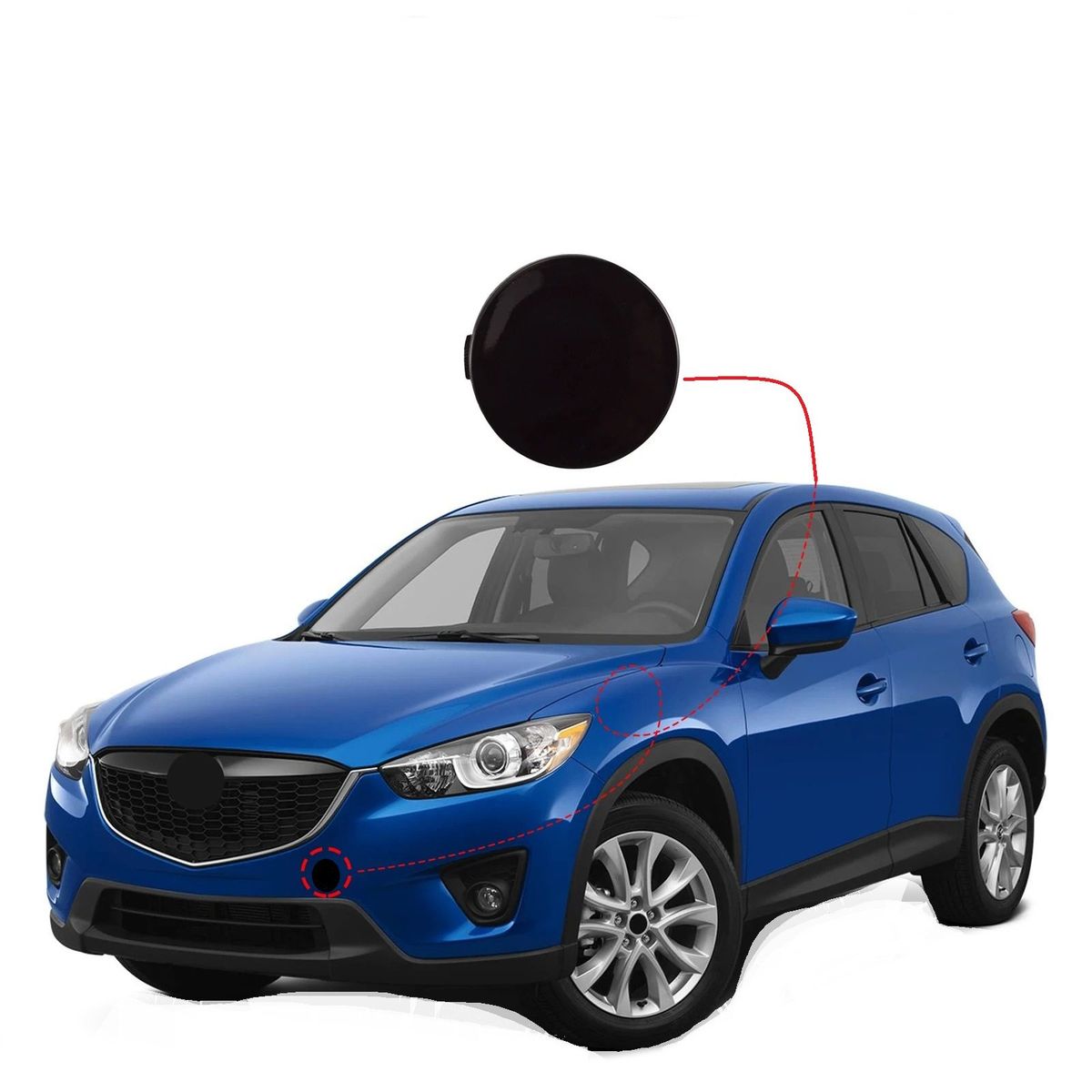 GENERICO - accesorios mazda cx5 tapa bomper delantero izquierda 2013-16